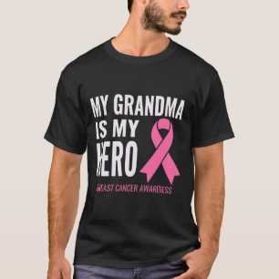 Grandma Is My Hero - Breast Cancer Support T-Shirt