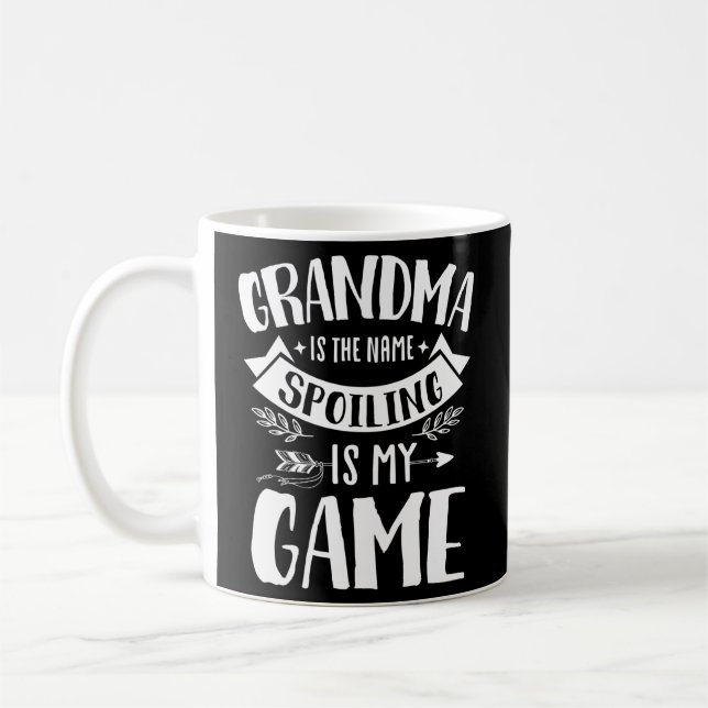 Grandma Is My Name Spoiling Is My Game Mothers Day Coffee Mug (Left)