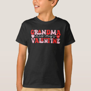 Grandma Is My Valentine Retro Valentine's Day T-Shirt