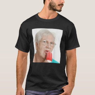 Grandma Just Lick It Grandma Licks Ice Cream Meme T-Shirt