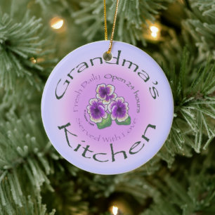 Grandma Kitchen Ceramic Tree Decoration