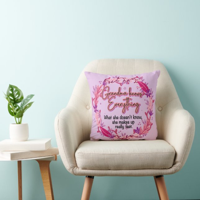 Grandma Knows Everything Cushion (Chair)