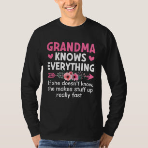 Grandma Knows Everything Mother s Day Mommy Mama T-Shirt