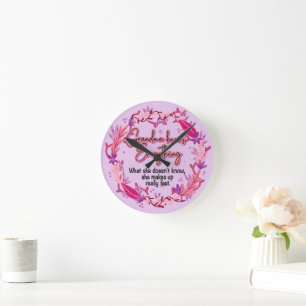 Grandma Knows Everything Round Clock