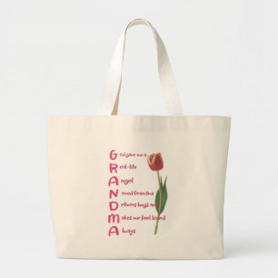 grandma large tote bag