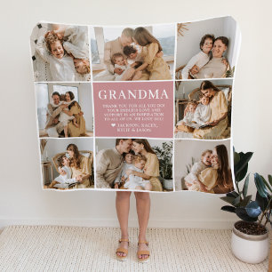 Grandma Letter Custom Personalised Fleece Blanket