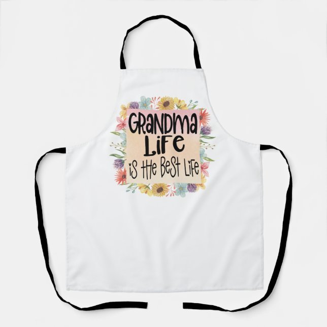 Grandma Life is the Best Life Apron (Front)