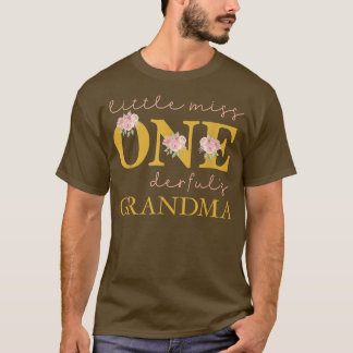 Grandma Little Miss Onederful Birthday Party 1 Yea T-Shirt