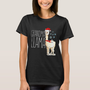 Grandma Llama Christmas Matching Family Tribe T-Shirt