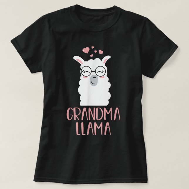 Grandma Llama Cute Grandmother Gift  T-Shirt (Design Front)