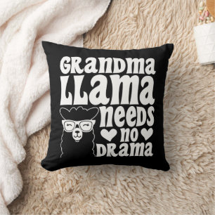 Grandma Llama Needs No Drama Mother's Day Cushion