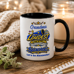 Grandma Loudest In The Bleachers Football Mug