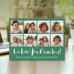 Grandma Love - 8 Photo Collage - Custom Postcard