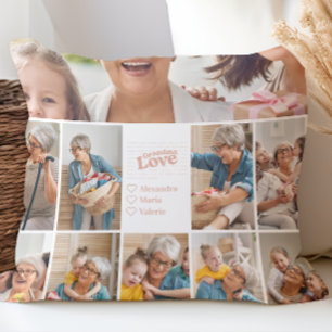 Grandma Love Poetic Photo Collage Cushion
