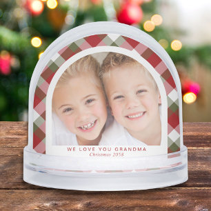 Grandma Love You Arch Photo Christmas Snowglobe