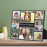 Grandma Love You Photo Collage Black Plaque<br><div class="desc">Give Grandma a keepsake she'll treasure with this custom photo collage plaque. Personalise with eight family photos of grandchildren, children, pets, etc., in white frames against a black background. You can also customise the expression to "I Love You" or "We Love You, " whether she is called "Grandma, " "Nana,...</div>