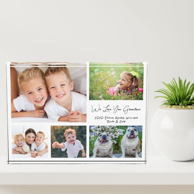 Grandma Love You Photo Collage Block (Creator Uploaded)