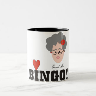 Grandma Loves BINGO Two-Tone Coffee Mug