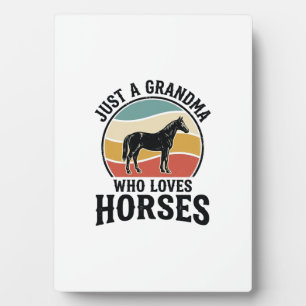 Grandma Loves Horses Vintage Engraving Shirt Desig Plaque