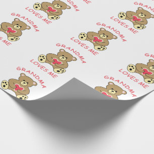 Grandma Loves Me Wrapping Paper