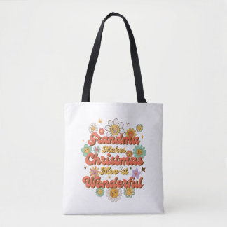 Grandma Makes Christmas Moo-st Wonderful Tote Bag
