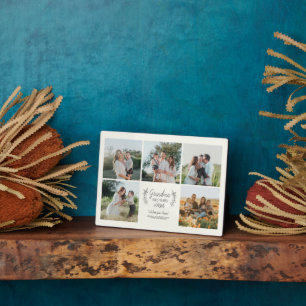 Grandma makes life wiser love you photo collage plaque