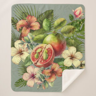 Grandma Manuela's Guavas Sherpa Blanket