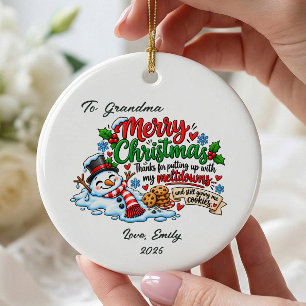 Grandma Meltdowns Christmas Ornament