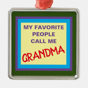 GRANDMA METAL TREE DECORATION