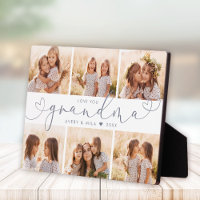 Grandma Modern Heart Script Photo Collage Love