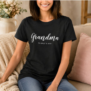 grandma Modern Mum Kids Names grandma Day T-Shirt
