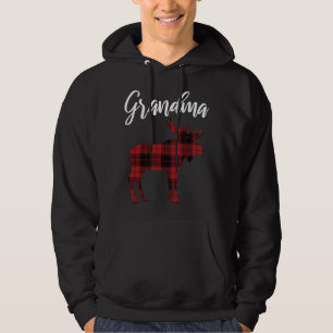 Grandma Moose XMas Matching Family Christmas Pajam Hoodie