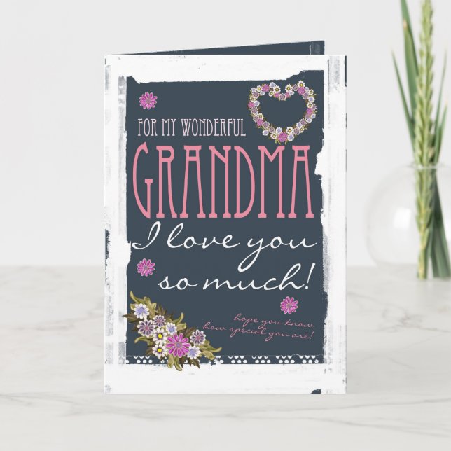 Grandma Mother's day card trendy and modern (Front)