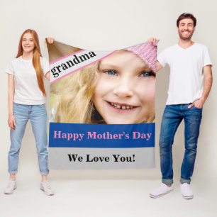 Grandma Mothers Day Fleece Blanket