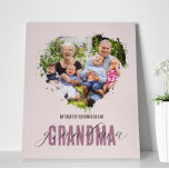 Grandma Mother's Day Photo Grandkids Watercolor  Canvas Print<br><div class="desc">Our personalized Grandma Photo Wall art pieces make a perfect Mother's Day gift. Add your own photo,  personalize the words as you wish to add a nice touch. Personalize yours today!</div>