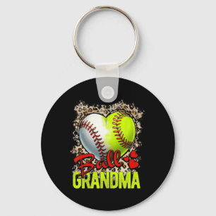Grandma Mothers Day Softball Grandma Baseball Gran Key Ring