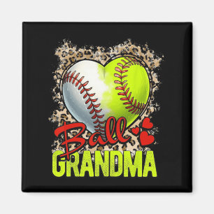 Grandma Mothers Day Softball Grandma Baseball Gran Magnet