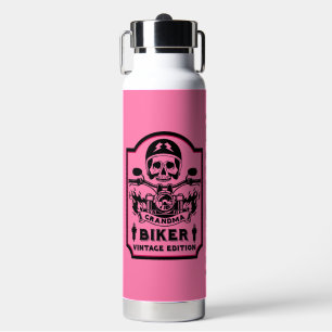 Grandma Motorbike Rider Water Bottle