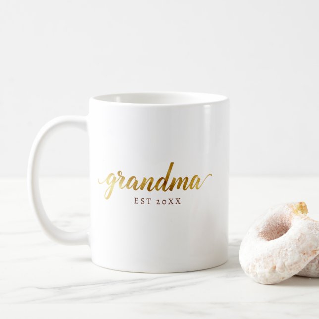 Grandma Mug | Personalized “EST” Baby Announcement (With Donut)