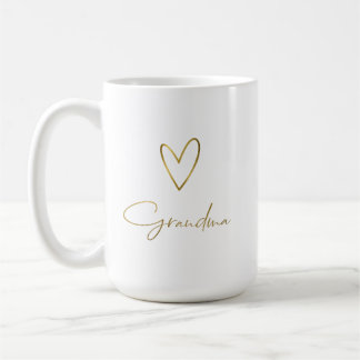 Grandma Mug with Gold Heart Design