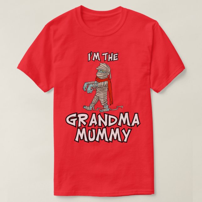 Grandma Mummy Halloween Matching Family Costume T-Shirt (Design Front)