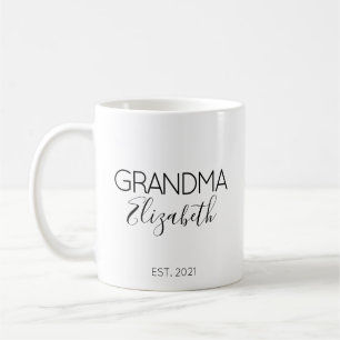 Grandma Name Pregnancy Announcement Gift Coffee Mug