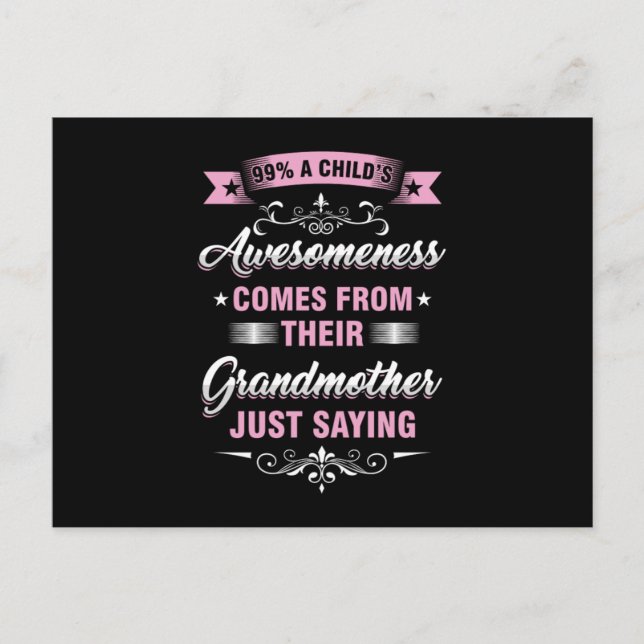 Grandma Nana Granny Funny Grandmom Family Gift 99  Postcard (Front)