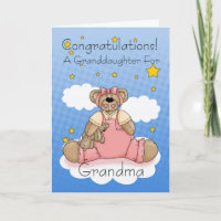 Grandma New Baby Girl Congratulations