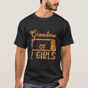 Grandma Of 2 Girls Funny Low Battery Costume Flora T-Shirt