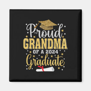 Grandma Of A 2024 Graduate For Family Graduation 4 Magnet