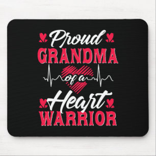Grandma Of A Heart Warrior Chd Awareness Mouse Mat
