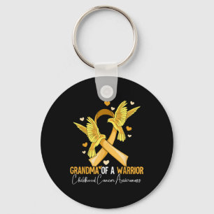 Grandma Of A Warrior Childhood Cancer Awareness Key Ring