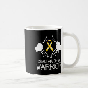 Grandma Of A Warrior Childhood Cancer Awareness Ri Coffee Mug