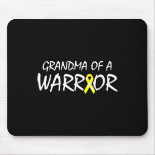 Grandma of a Warrior Childhood Cancer Awareness Ri Mouse Mat